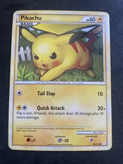 Pikachu 78/123 LP/NM HeartGold and SoulSilver & HGSS Pokemon TCG Set Card 2010 - Image 1