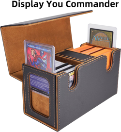 MTG Commander Deck Box 200 Double Sleeved Cards Storage, 3-In-1 Magnetic Card Ca - Image 2