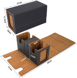 MTG Commander Deck Box 200 Double Sleeved Cards Storage, 3-In-1 Magnetic Card Ca - Image 4