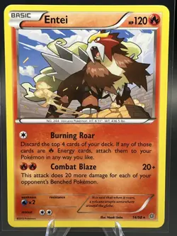 Entei 14/98 Regular Rare Ancient Origins Pokemon Card NM - Image 1