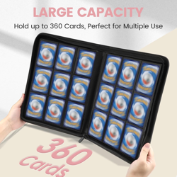 9 Pocket Card Binder, Premium Ringless Trading Card Binder 360 Side Loading Pock - Image 3