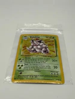 Pokemon TCG Card English Base Set Nidoking 11/102 Holo Rare - Image 1