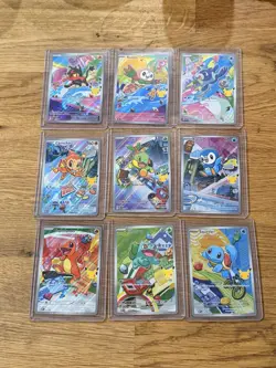 Pokemon First Partner Complete Set 9 Cards Kanto Alola Sinnoh - Image 1
