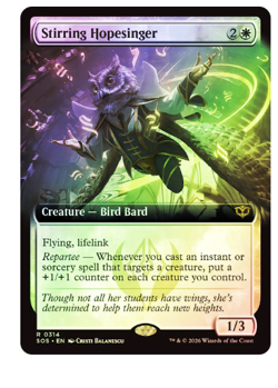 Stirring Hopesinger - Foil - Extended Art Secrets of Strixhaven MTG - Image 1