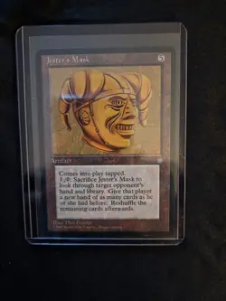 MTG, Jester's Mask, Ice Age, RARE, EX condition 1995 - Image 1