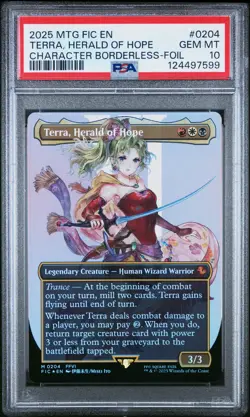 2025 MTG FINAL FANTASY COMMANDER #0204 TERRA, HERALD OF HOPE PSA 10 - Image 1