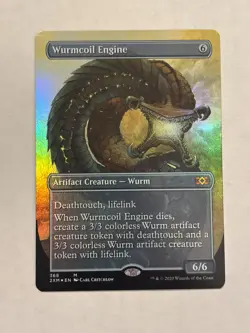 Magic the Gathering: Wurmcoil Engine (Borderless) Double Masters Foil - Image 1