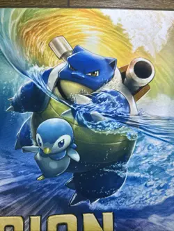 Official Pokemon Champion League playmat featuring Blastoise and Piplup Cup - Image 2