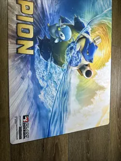 Official Pokemon Champion League playmat featuring Blastoise and Piplup Cup - Image 5