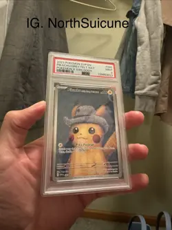 2023 POKEMON SVP EN-SV BLACK STAR PROMO #085 PIKACHU WITH GREY FELT HAT PSA 9 - Image 1