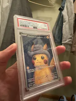 2023 POKEMON SVP EN-SV BLACK STAR PROMO #085 PIKACHU WITH GREY FELT HAT PSA 9 - Image 3