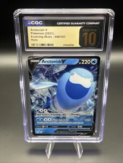 Arctovish V Pokemon (2021) Evolving Skies #48 Holo CGC PRISTINE 10 - Image 1