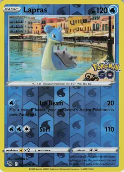 Lapras Holo Rare Pokemon GO 023/078 LP - Image 1