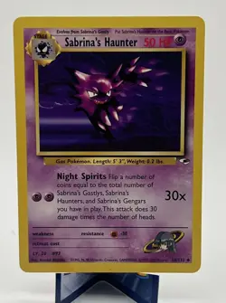 Pokemon Gym Heroes - Sabrina's Haunter 58/132 - Uncommon - NM - Image 1