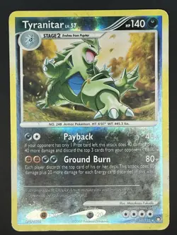 Tyranitar Reverse Holo #17/123 Mysterious Treasures Pokemon 2007 - Image 1