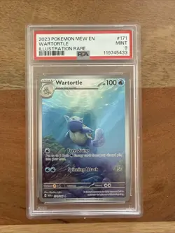 Pokemon TCG Wartortle 171/165 Scarlet & Violet 151 Illustration Rare PSA 9 - Image 1