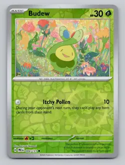 Reverse Holo Budew 004/131 Common Prismatic Evolutions Pokemon - Image 1