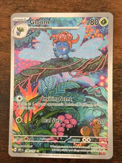 2023 POKEMON OBF EN-OBSIDIAN FLAMES ILLUSTRATION RARE #198 GLOOM - Image 1