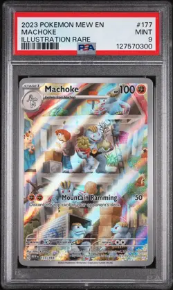 2023 POKEMON MEW EN 151 #177 MACHOKE ILLUSTRATION RARE PSA 9 - Image 1