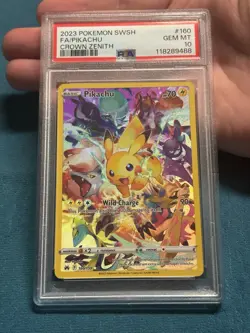 POKEMON! Pikachu 160/159 Secret Rare Crown Zenith GEM MINT PSA 10 - Image 2