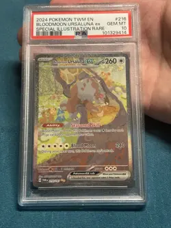 POKEMON! Bloodmoon Ursaluna ex 216/167 SV06: Twilight Masquerade PSA 10 GEM MINT - Image 2