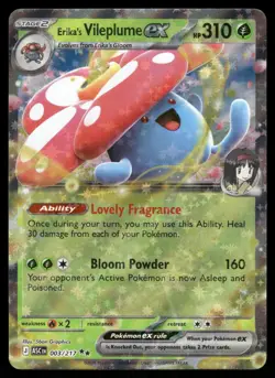 Erika's Vileplume ex 003/217 Double Rare ME: Ascended Heroes Pokemon NM - Image 1