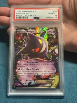 POKEMON! Gengar EX 34/119 Ultra Rare XY: Phantom Forces NEW CERT PSA 10 GEM MINT - Image 2