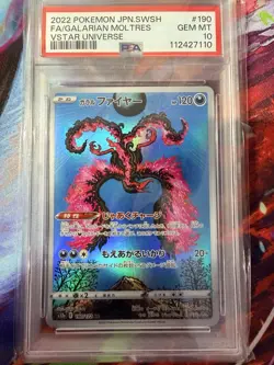 2022 POKEMON JPN SWORD & SHIELD VSTAR UNIVERSE FULL ART/GALARIAN MOLTRES PSA 10 - Image 1