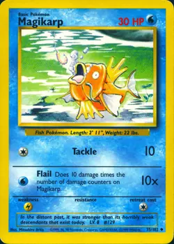 MAGIKARP 35/102 UNCOMMON BASE SET UNLIMITED POKEMON MP - Image 1