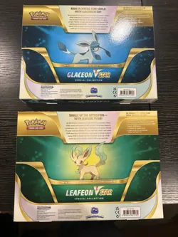 Pokemon TCG Glaceon VSTAR & Leafeon VSTAR Special Collection 2 boxes - Image 2