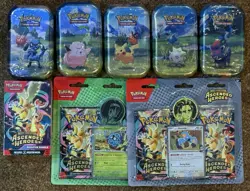 Pokemon Ascended Heroes Booster Bundle, 5x Mini Tins, & 2x 2 Pack Blisters Lot - Image 1
