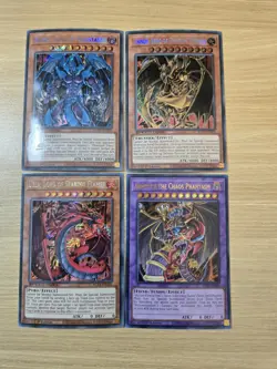 Yugioh GX Sacred Beast God Cards Raviel Uria Hamon Armityle Holo 4 Card Set - Image 2