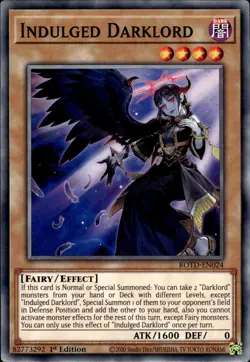 Indulged Darklord - 1st Edition ROTD-EN024 - NM - YuGiOh - Image 1