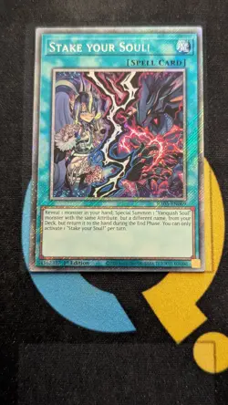 RA05-EN069 Stake your Soul! Platinum Secret Rare 1st Ed YuGiOh - Image 1