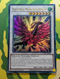 YUGIOH RA03-EN038 Black Rose Moonlight Dragon Ultra Rare 1st Edition NM - Image 1