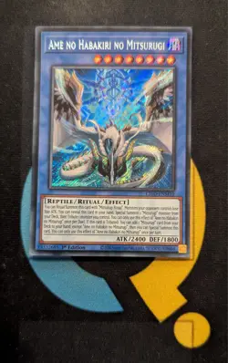 L26D-ENM10 Ame no Habakiri no Mitsurugi Secret Rare 1st Ed YuGiOh Preorder - Image 1