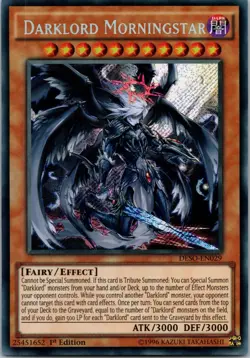 Yugioh Darklord Morningstar DESO-EN029 1st Edition Secret Rare NM - Image 1
