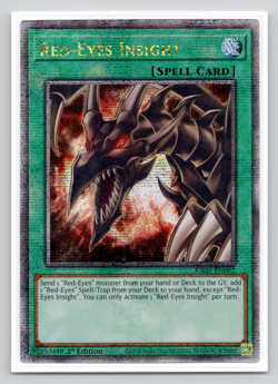 Red-Eyes Insight - RA03-EN061 - Quarter Century Secret Rare - 1st Edition Yugioh - Image 1
