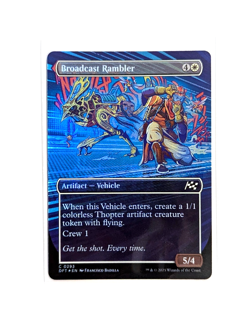 Broadcast Rambler C 0293 Borderless FOIL MTG Aetherdrift DFT EN NM/M - Image 1