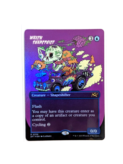 Waxen Shapethief R 0336 Borderless FOIL MTG Aetherdrift DFT EN NM/M - Image 1