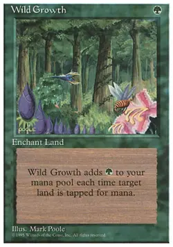 Wild Growth - Light Play MTG 4th Edition - Image 1