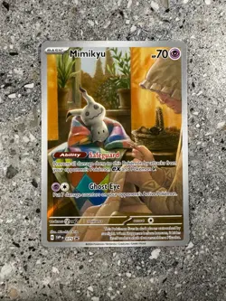 Pokemon TCG Cards Mimikyu SVP075 Illustration Rare Black Star Promo Holo MINT - Image 1
