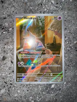 Pokemon TCG Cards Mimikyu SVP075 Illustration Rare Black Star Promo Holo MINT - Image 3