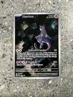Pokemon TCG Cards Mewtwo SVP052 Black Star Promo Illustration Rare Holo NM - Image 1