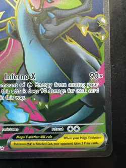 Pokemon Mega Charizard X ex 109/094 Phantasmal Flames Full Art Holo (NM) - Image 5
