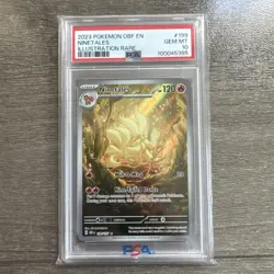 2023 POKEMON OBF EN-OBSIDIAN FLAMES ILLUSTRATION RARE #199 NINETALES PSA 10 - Image 1