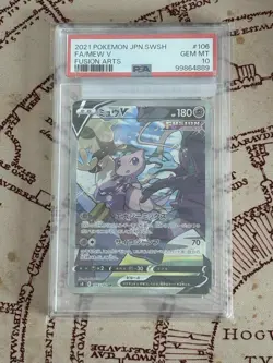 2021 Pokemon Mew V Fusion Arts Full Art Japanese Sword & Shield #106 PSA 10 - Image 1