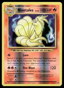 Ninetales 15/108 Holo Rare Evolutions Pokemon Reverse Holo Lightly Played - Image 1