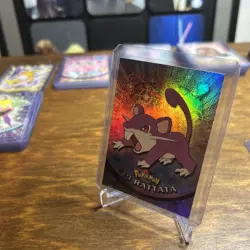 Topps Pokemon Series 1 Rainbow Foil Blue logo 1st print Rattata #19 - Image 2