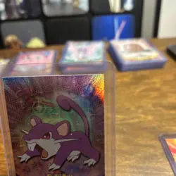 Topps Pokemon Series 1 Rainbow Foil Blue logo 1st print Rattata #19 - Image 5